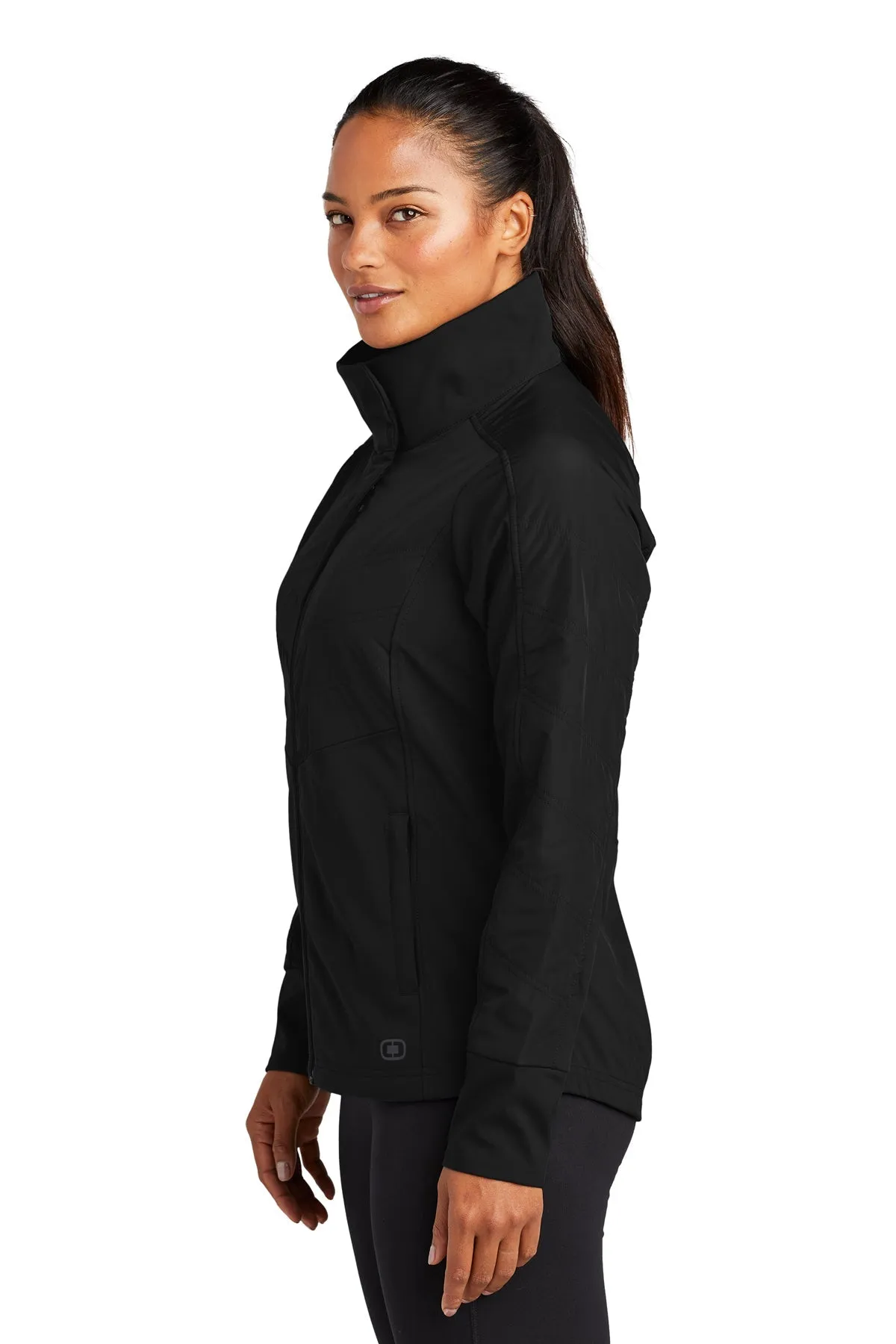 OGIO ENDURANCE Ladies Brink Custom Soft Shell Jackets, Blacktop