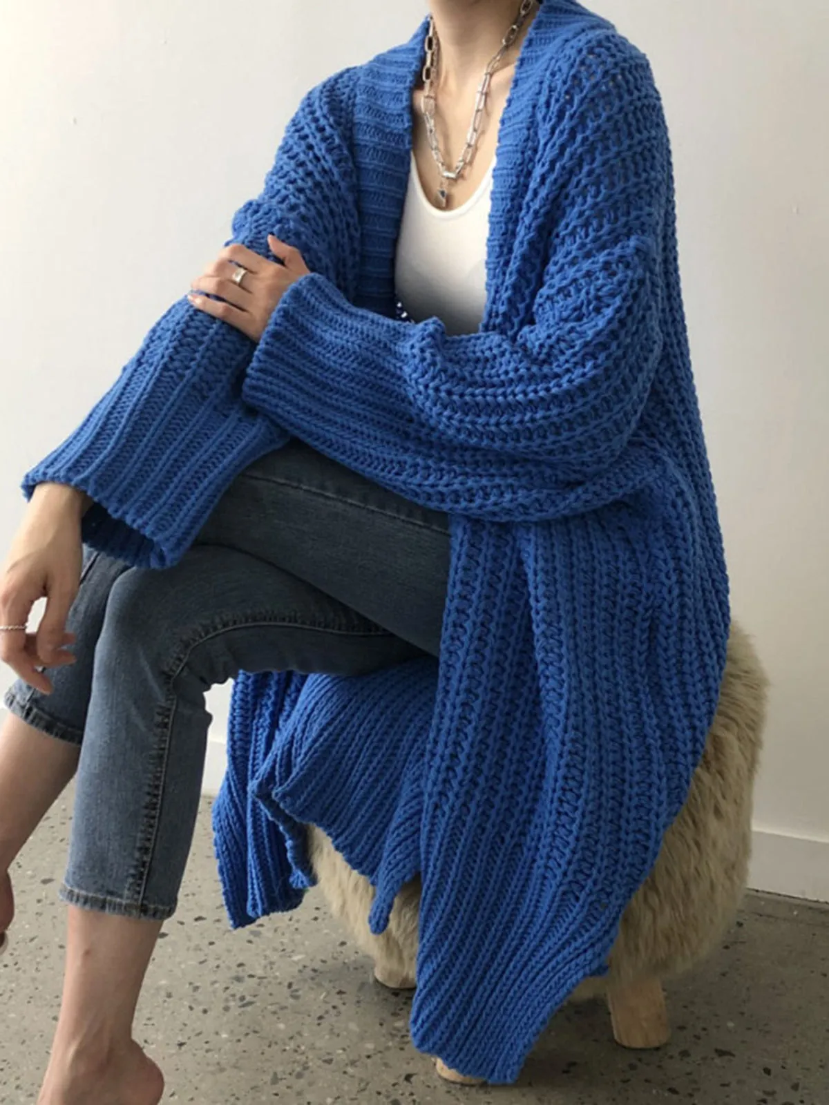 Oversize Split Knit Outerwear