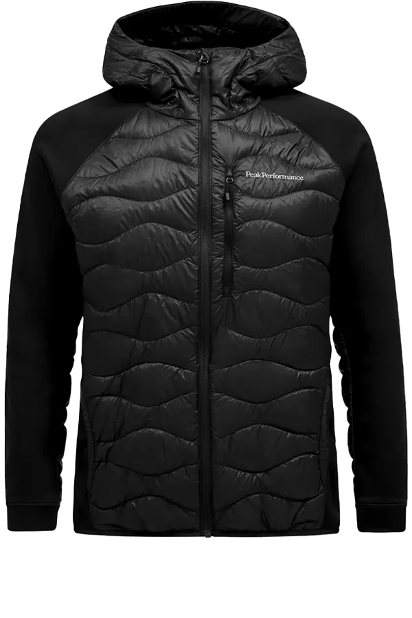 Peak Performance Helium Hybrid Down Hooded Jacket Black