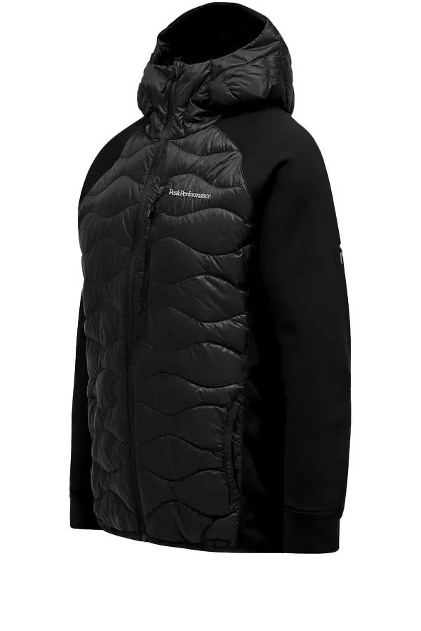 Peak Performance Helium Hybrid Down Hooded Jacket Black