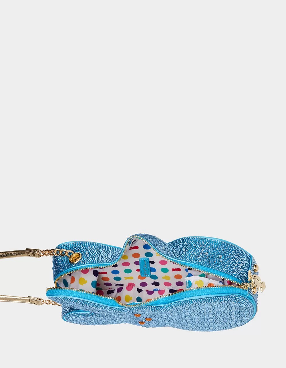 PEEPS RHINESTONE BUNNY CROSSBODY BLUE