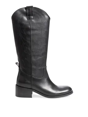 PHENUMB COPENHAGEN BOOTS REBA LONG LEATHER BLACK