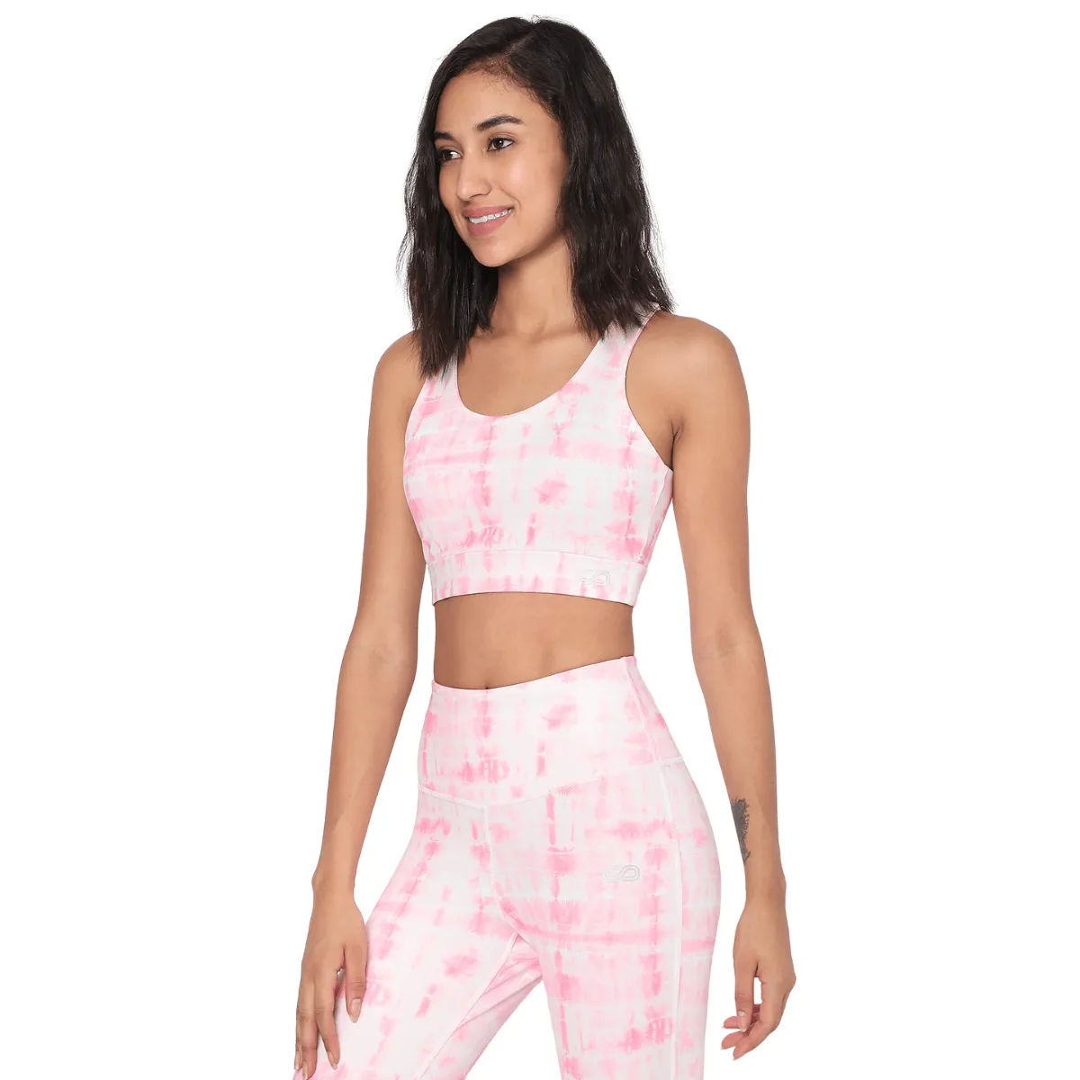 Pink Shibori Luxe Crop Top & Leggings