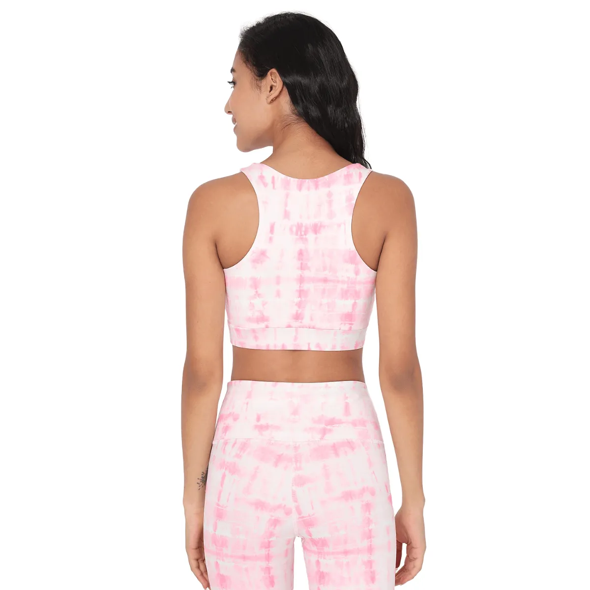 Pink Shibori Luxe Crop Top & Leggings