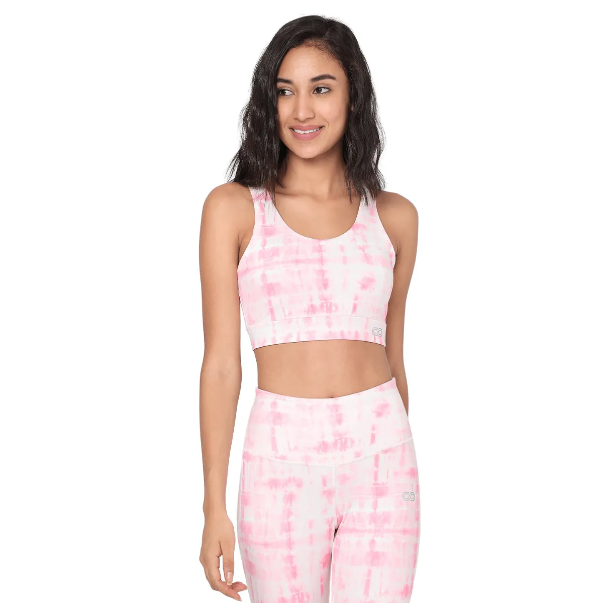 Pink Shibori Luxe Crop Top & Leggings