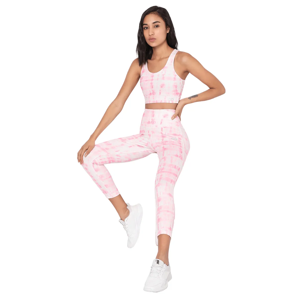 Pink Shibori Luxe Crop Top & Leggings