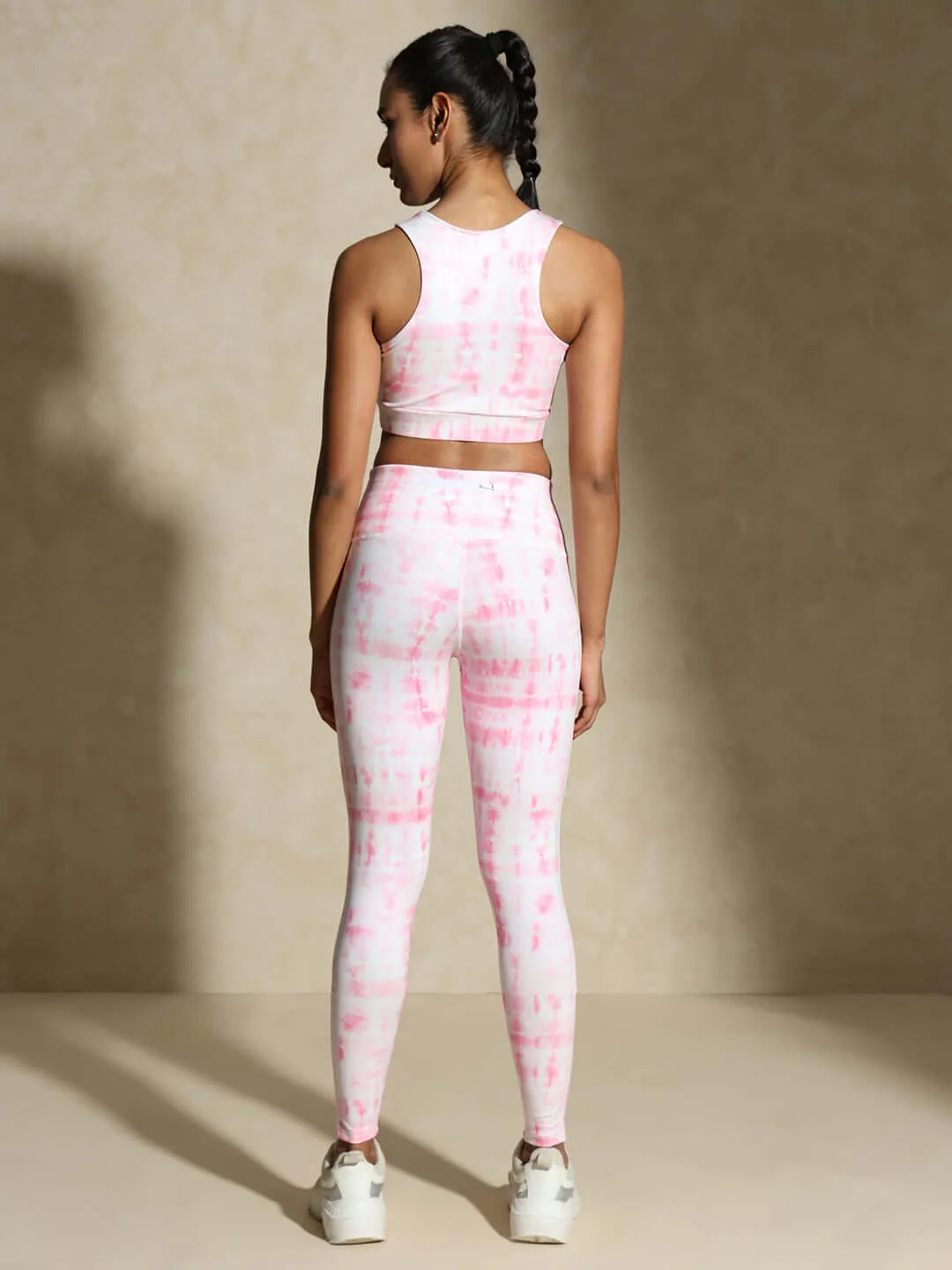 Pink Shibori Luxe Crop Top & Leggings