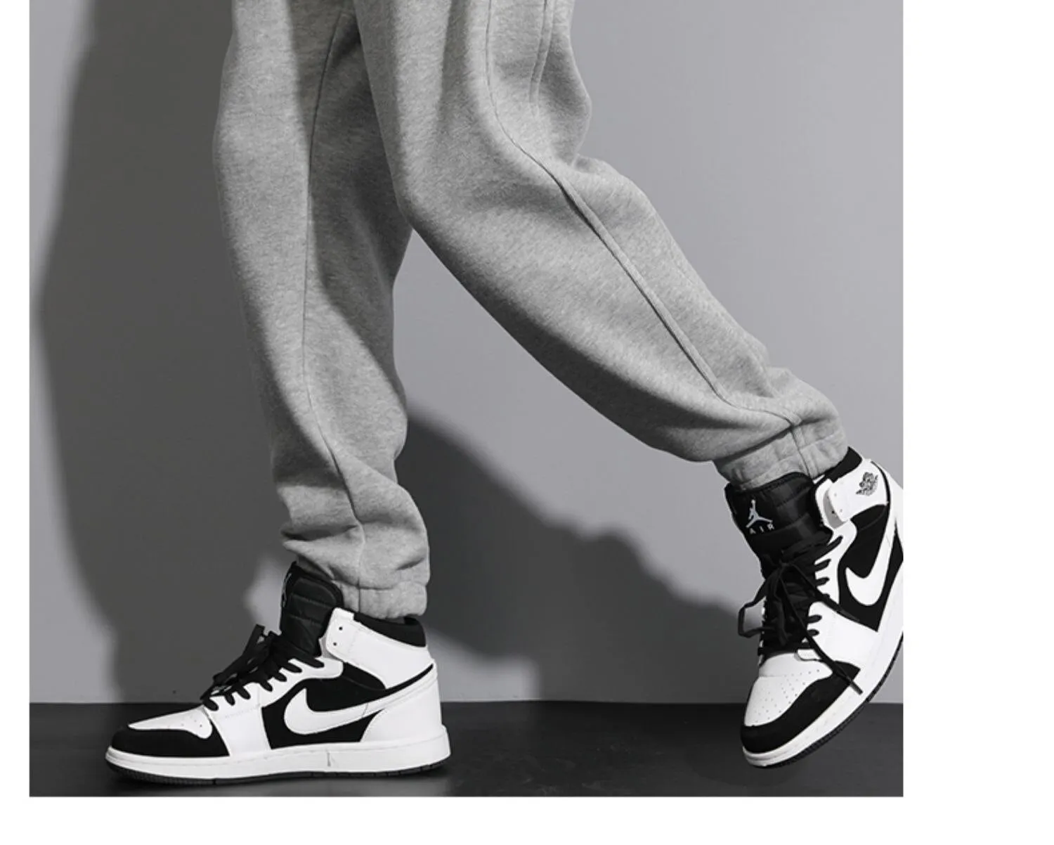 Plain Cotton Cuffed Ankle Joggers