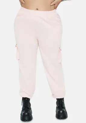 Plus Blush Set And Go Cargo Joggers-