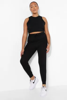 Plus Ruched Tie Waist Leggings