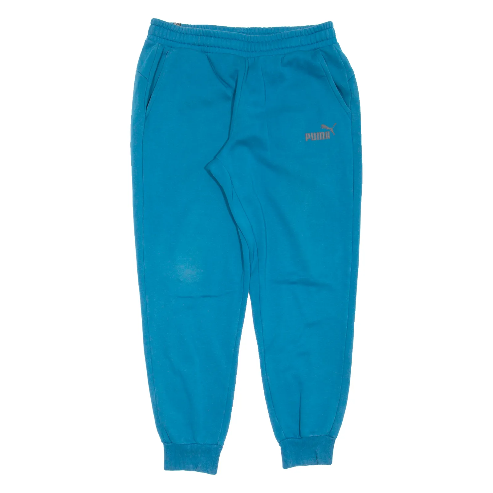 PUMA Mens Joggers Blue Tapered L W32 L29