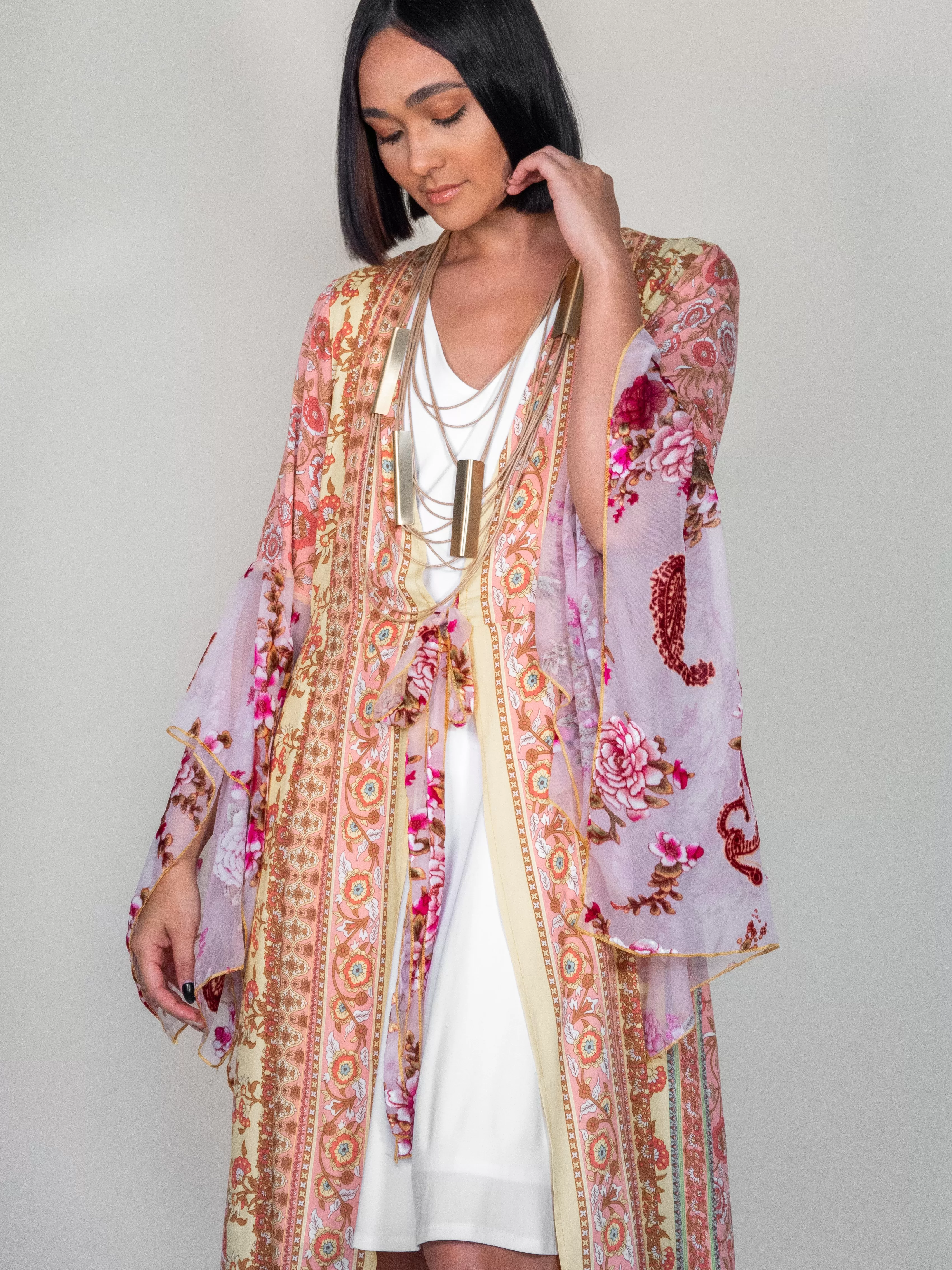 Roses Kimono - Rose