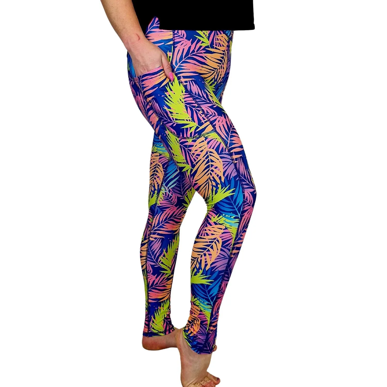 SCULPT Yoga Leggings- Night & Day Tropicana