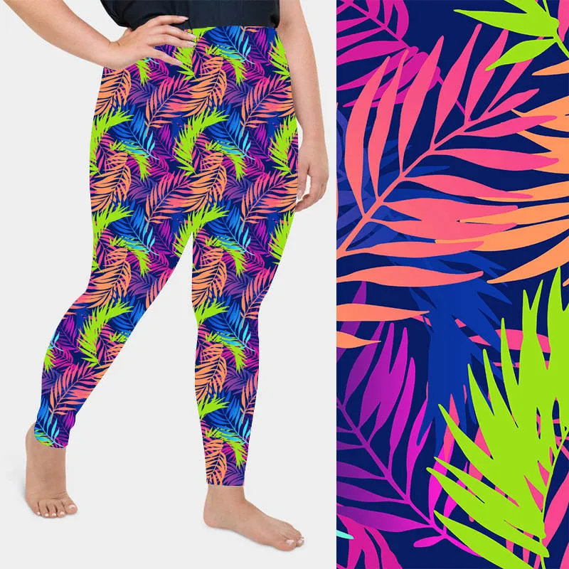 SCULPT Yoga Leggings- Night & Day Tropicana