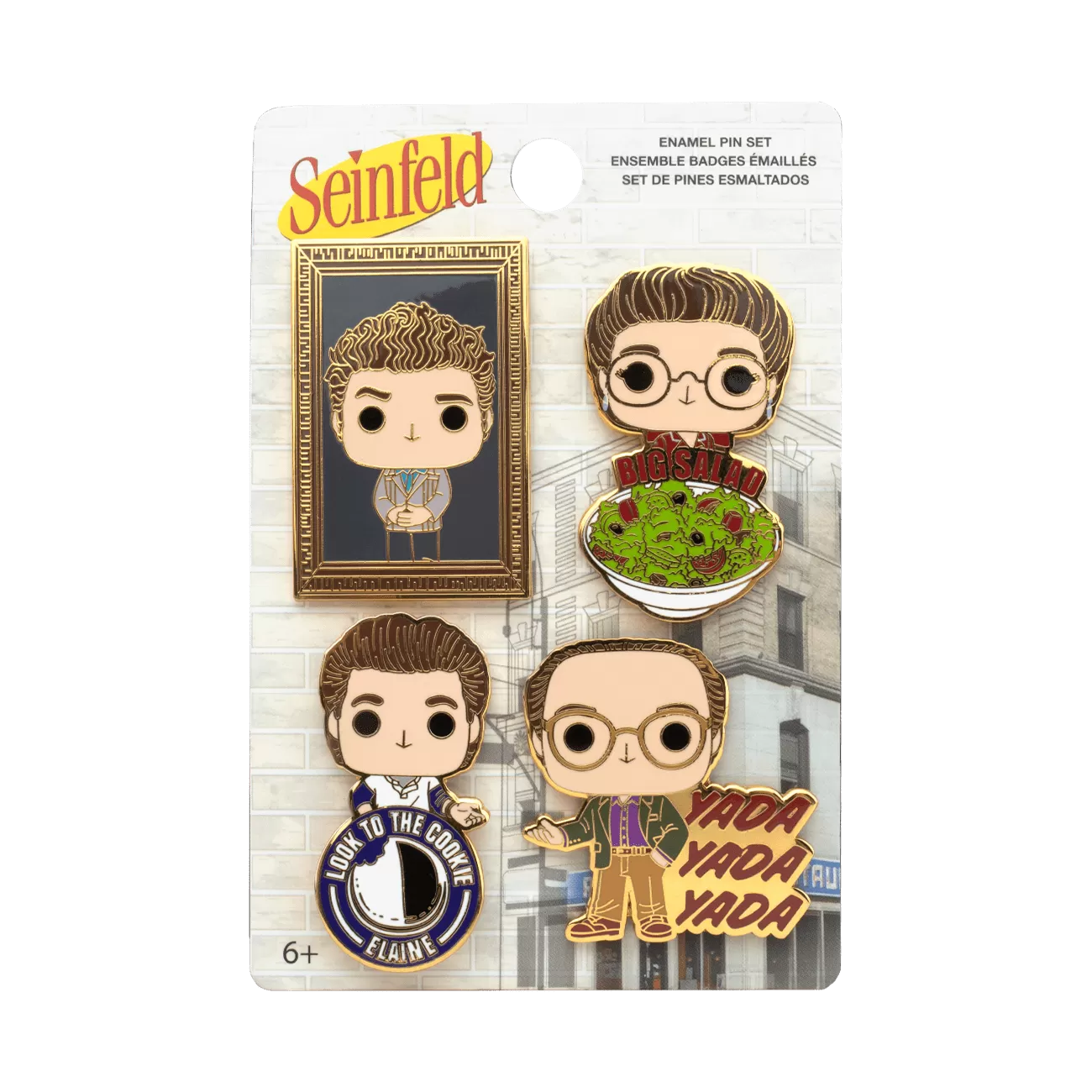 SEINFELD ALL CHARACTER FUNKO POP! 4 PACK PIN SET