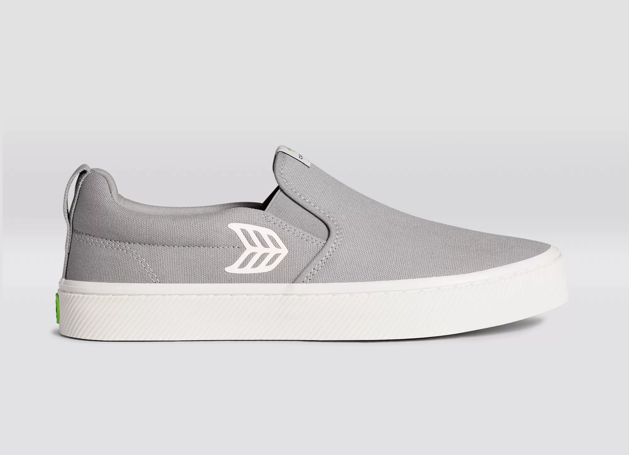 SLIP ON Light Grey Canvas Off-White Logo Sneaker Women