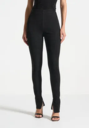 Suede Leggings - Black