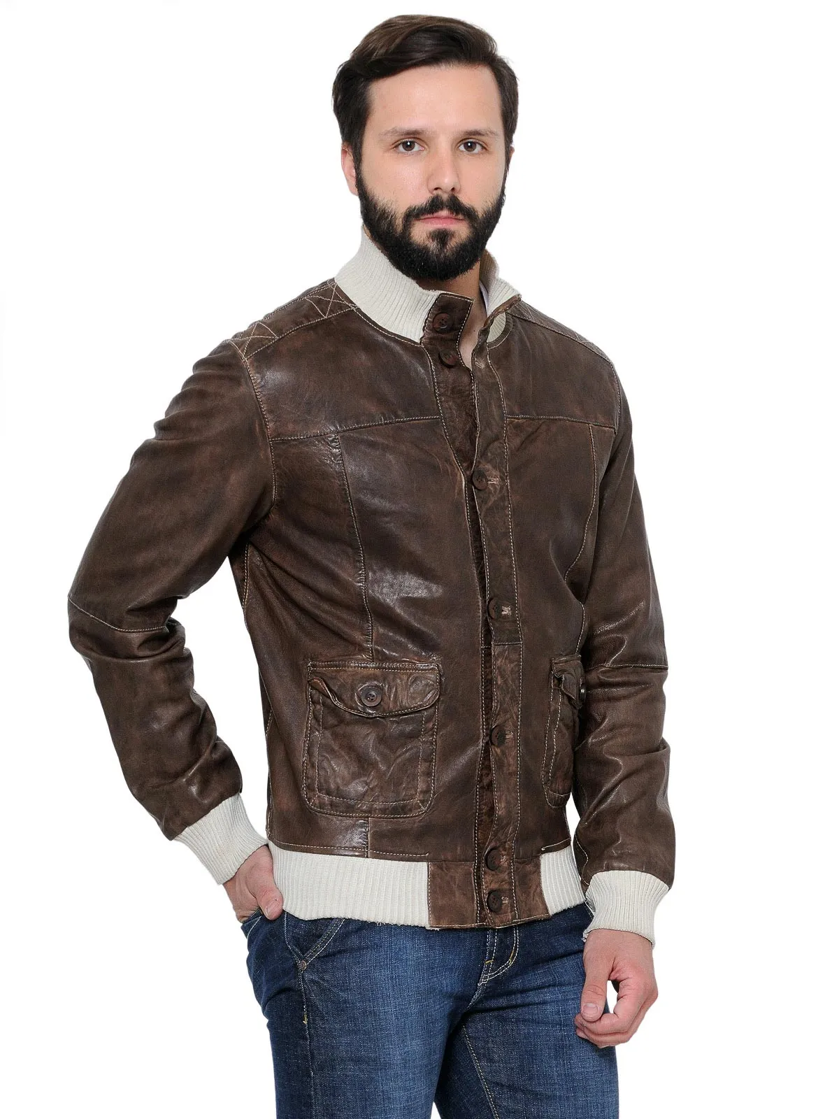 Teakwood Men's Brown Leather Jackets