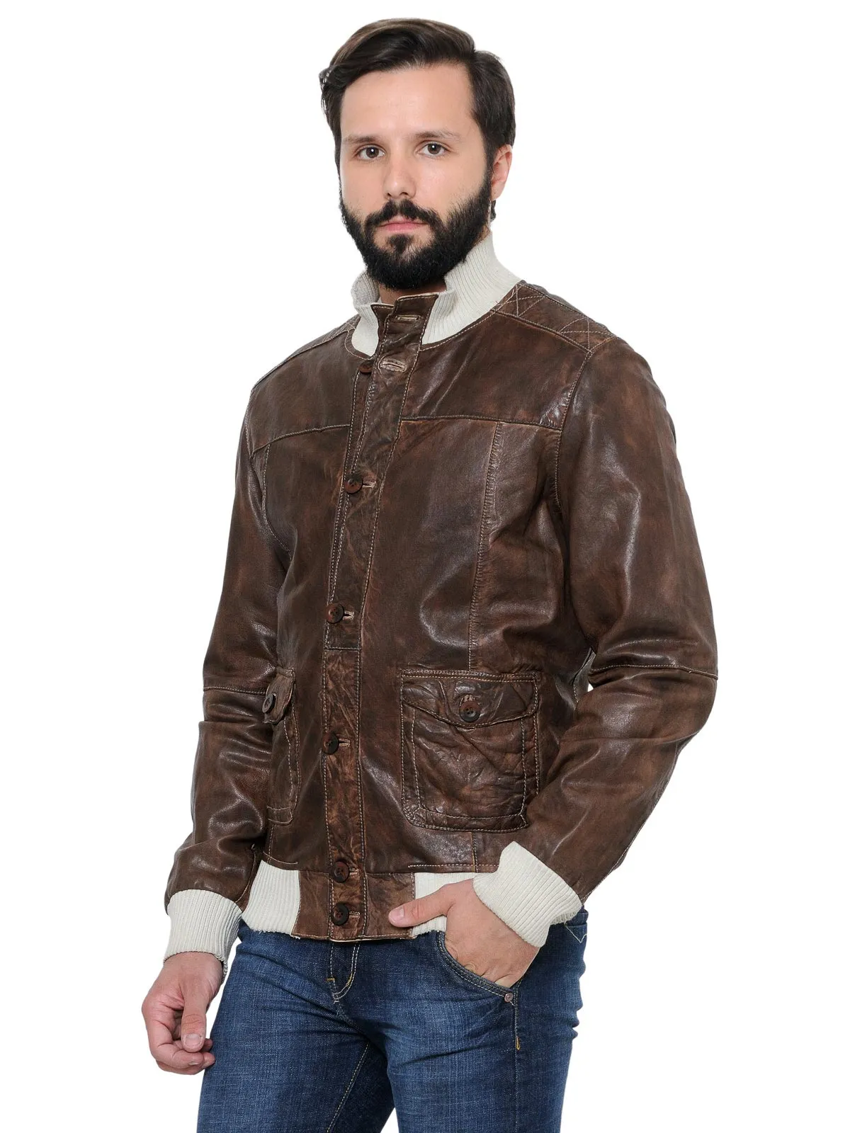 Teakwood Men's Brown Leather Jackets