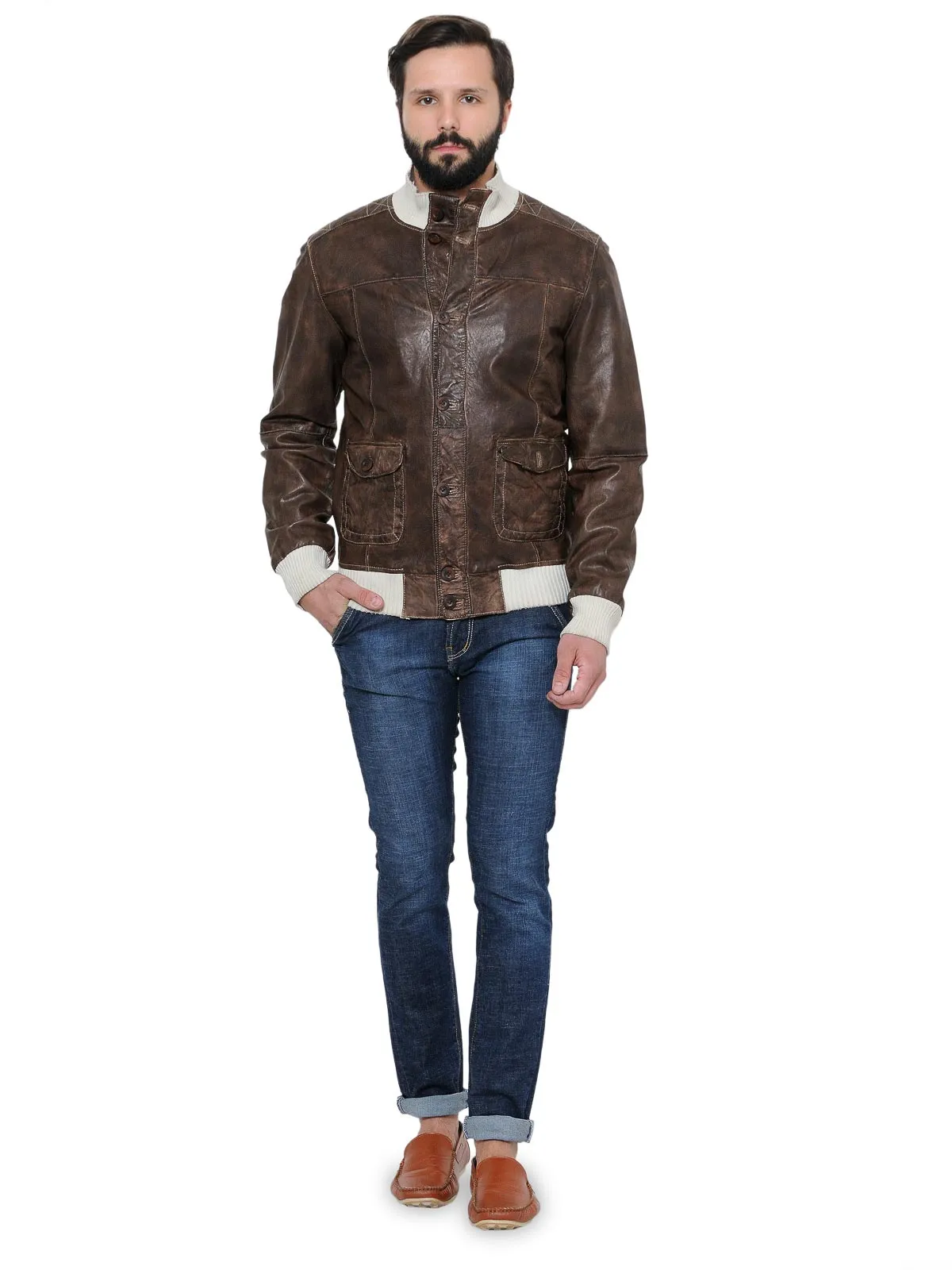 Teakwood Men's Brown Leather Jackets