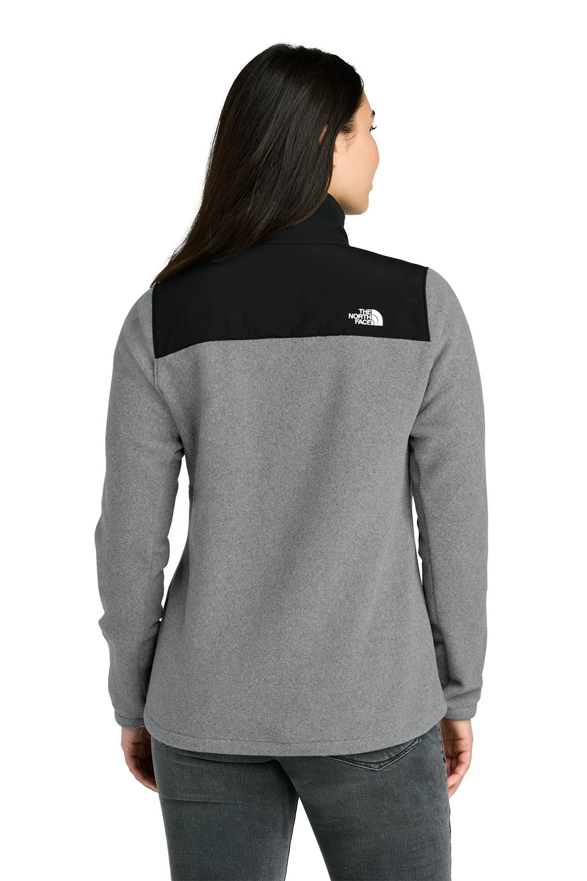 The North Face Womens Highest Peak Full-Zip Fleece Custom Jackets, Medium Grey Heather