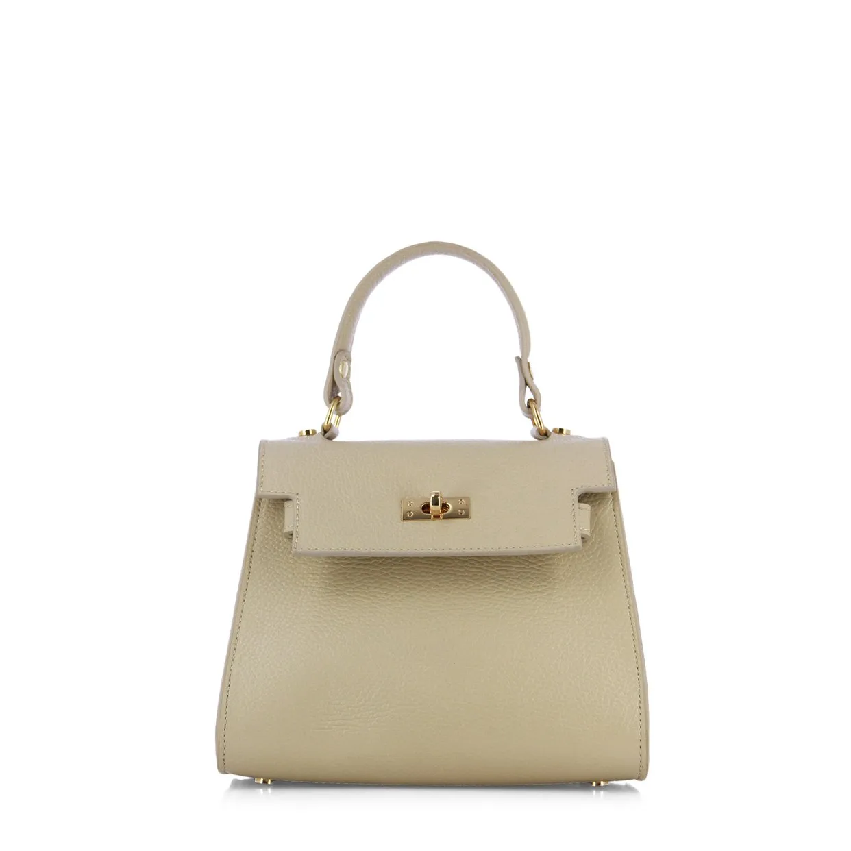 Top Handle Satchel -Beige