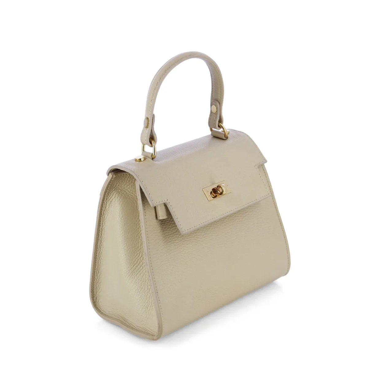 Top Handle Satchel -Beige