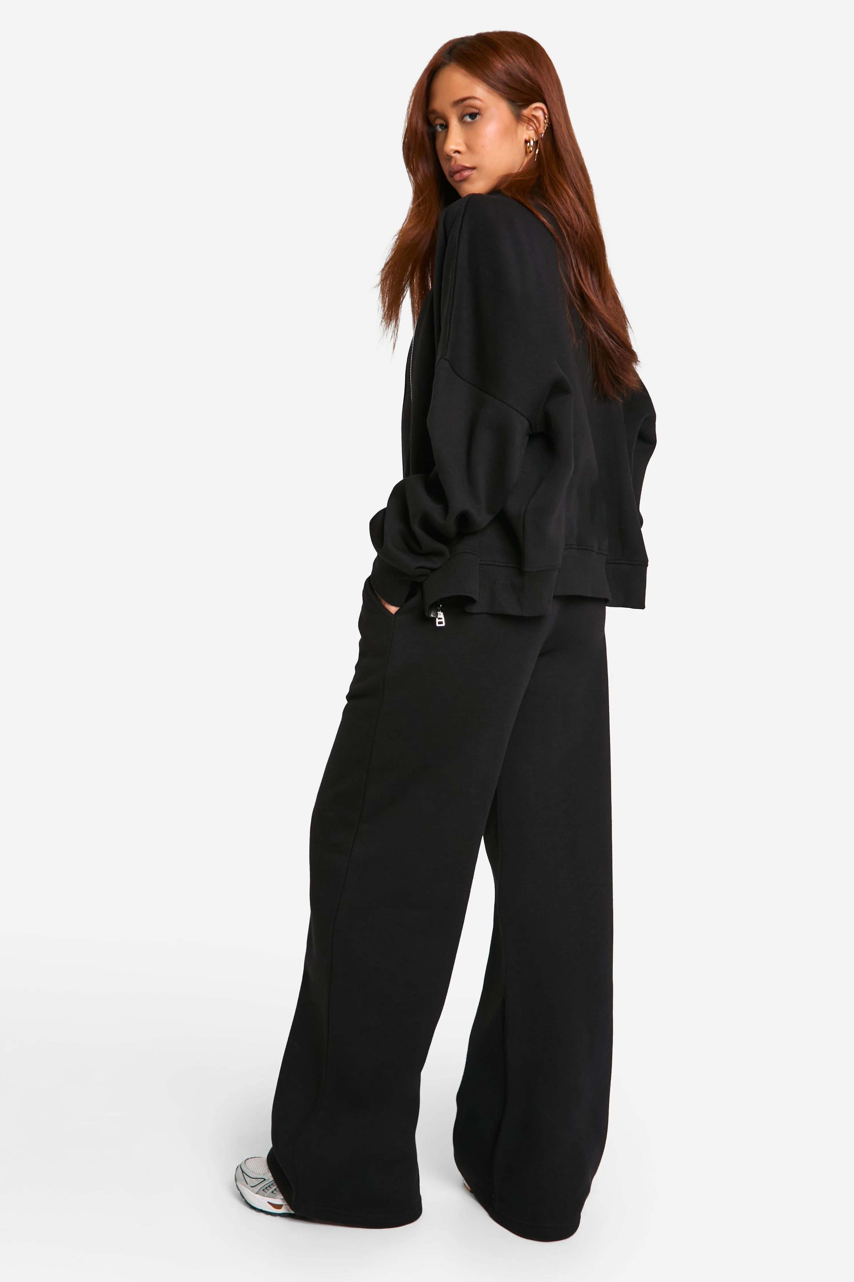 Tracksuits | Corset Top 3 Piece Bomber Sweatshirt Tracksuit | boohoo