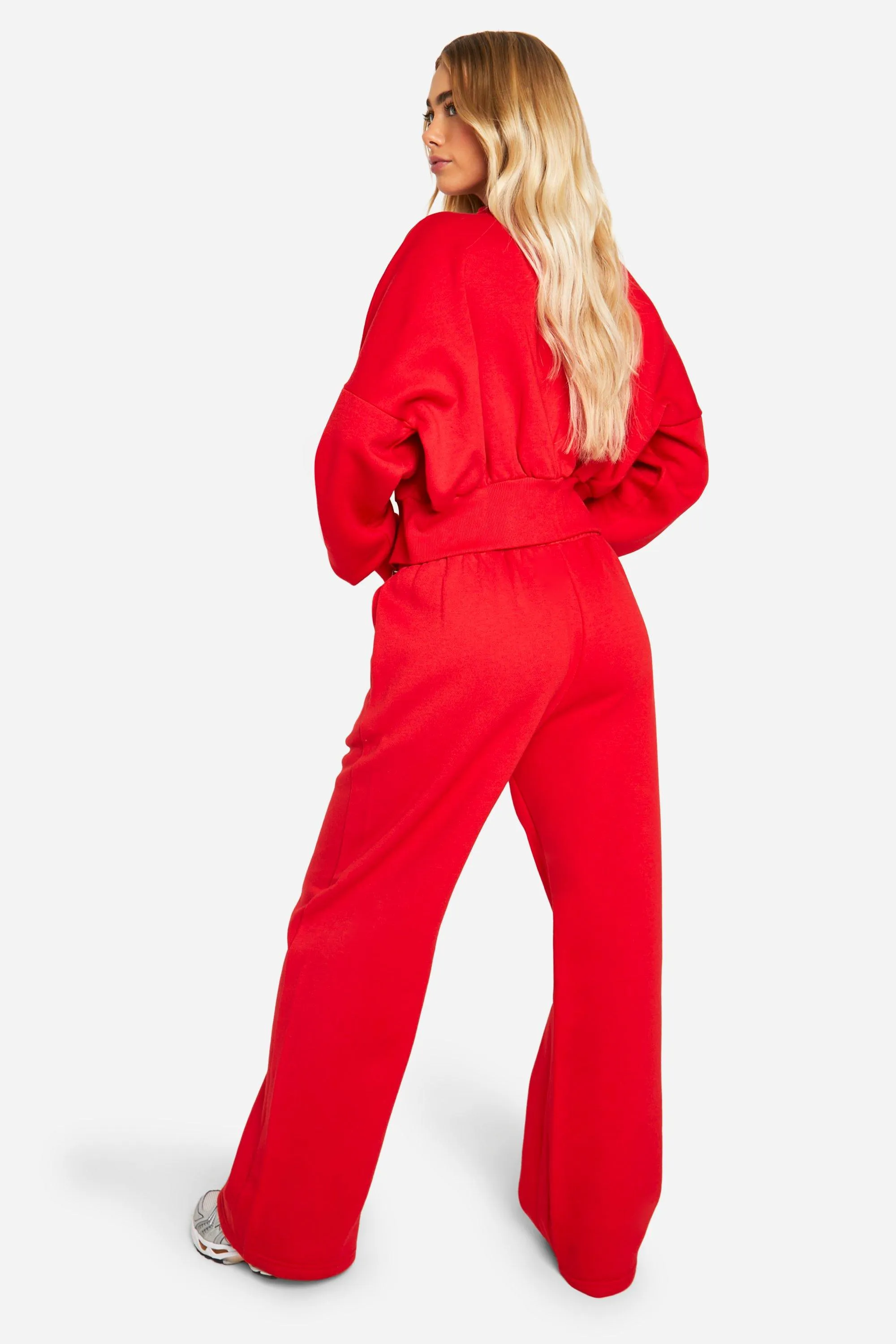 Tracksuits | Deep Hem Zip Through Bomber Tracksuit | boohoo