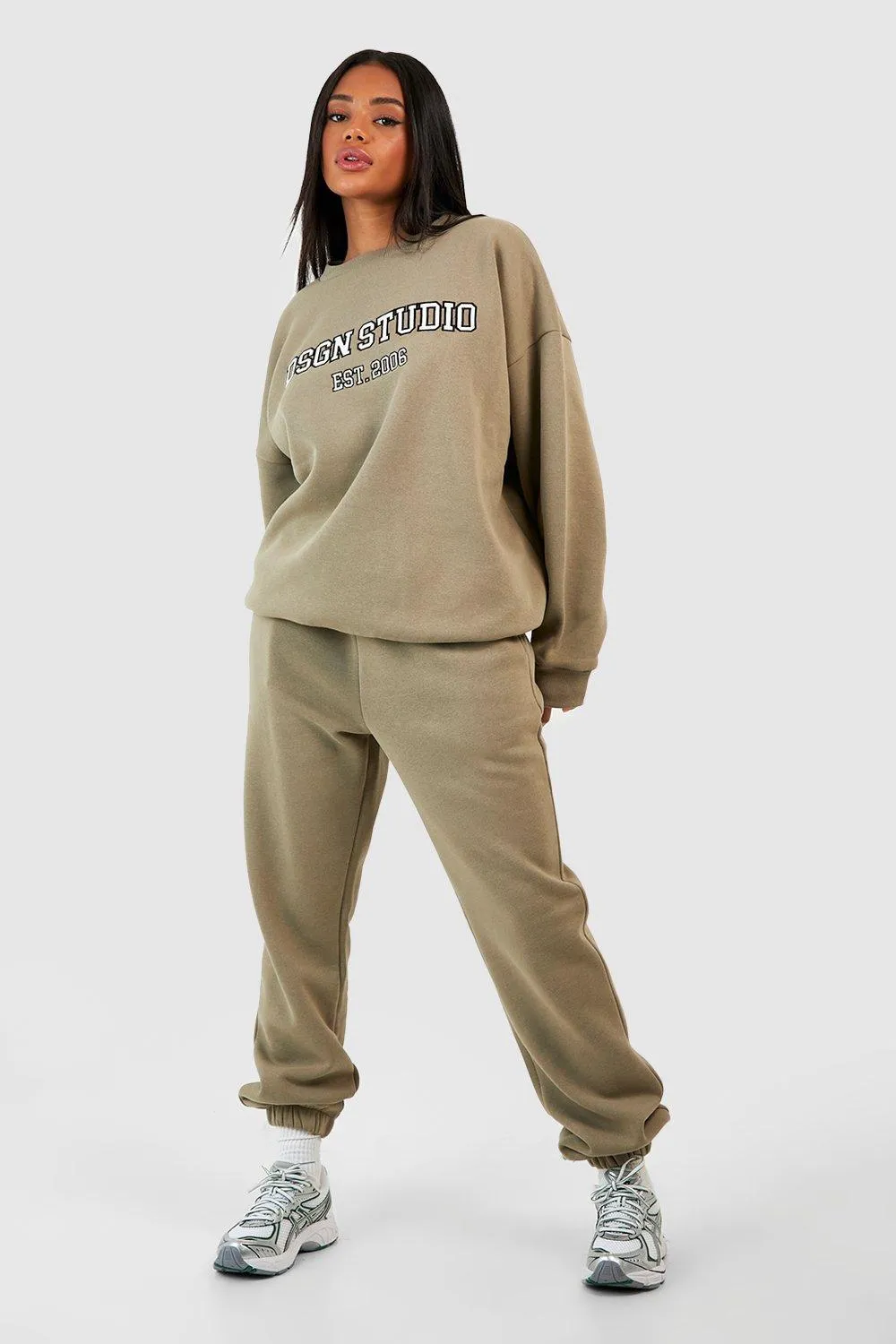 Tracksuits | Dsgn Studio Applique Sweatshirt Tracksuit | boohoo