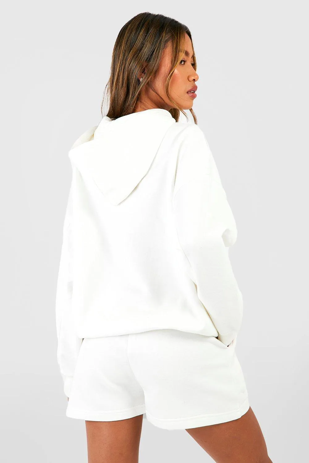 Tracksuits | Dsgn Studio Woven Label Hooded Short Tracksuit | boohoo