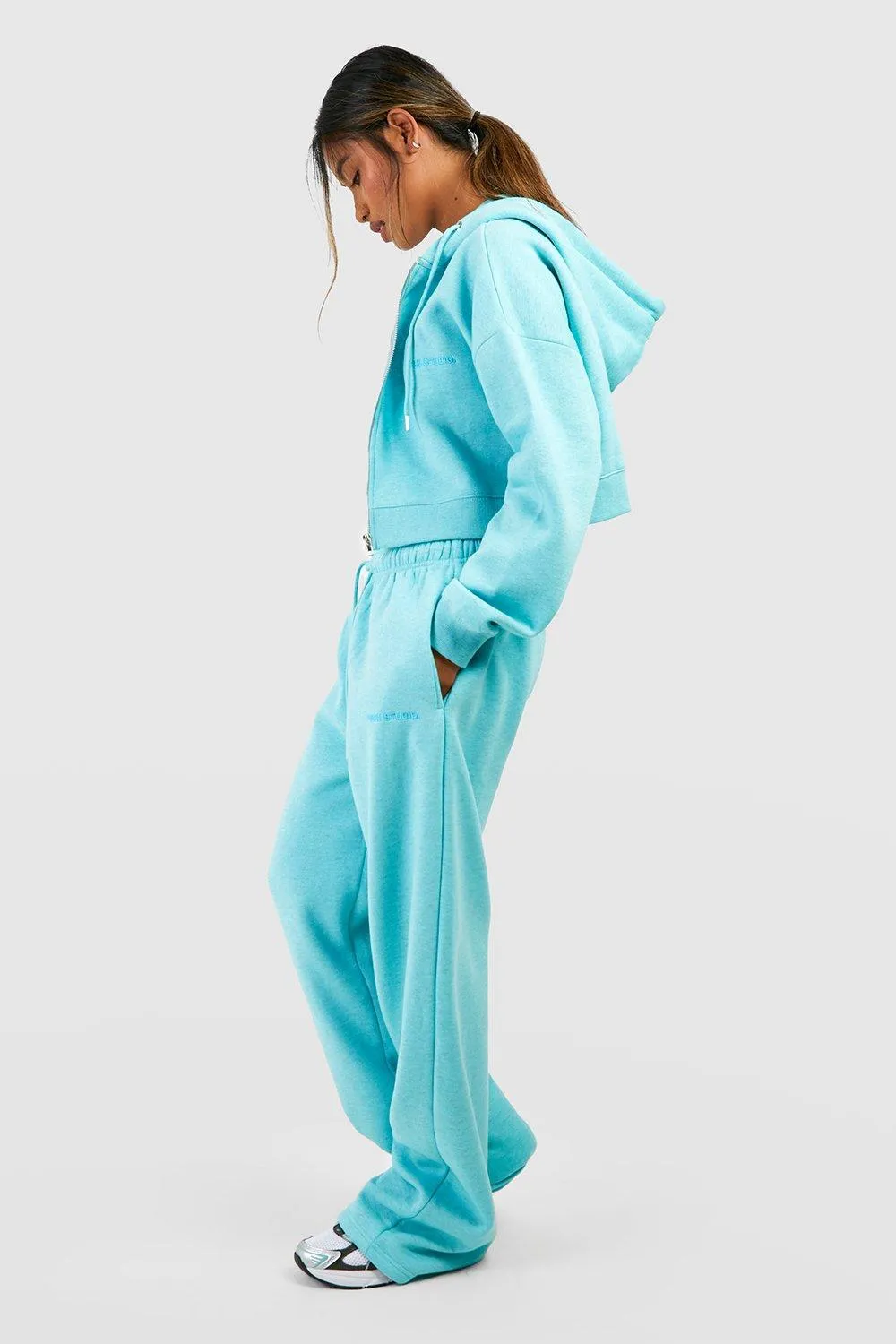 Tracksuits | Overdyed Straight Leg Zip Through Tracksuit | boohoo