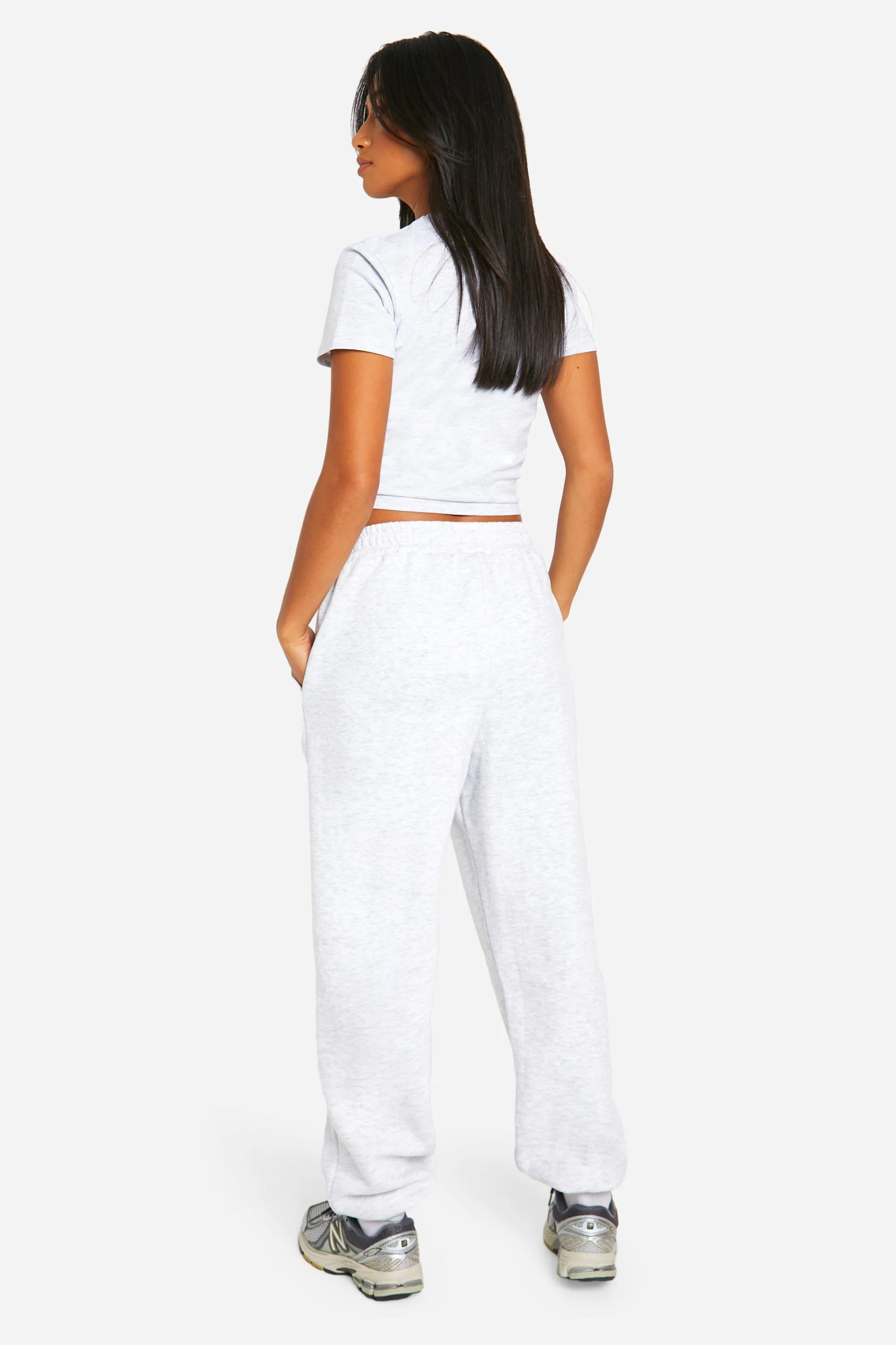 Tracksuits | Petite Baby Tee Cuffed Jogger Tracksuit | boohoo