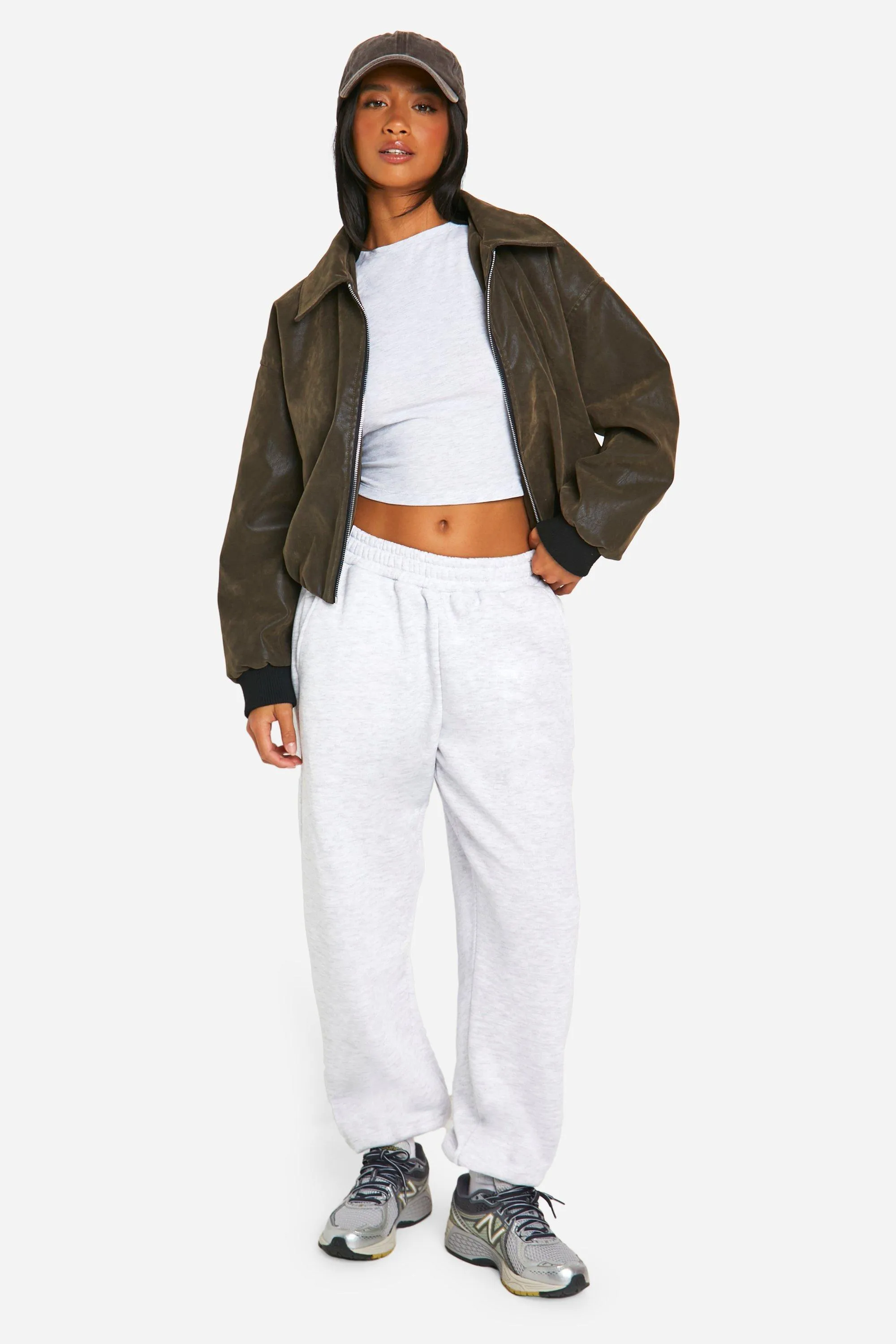 Tracksuits | Petite Baby Tee Cuffed Jogger Tracksuit | boohoo