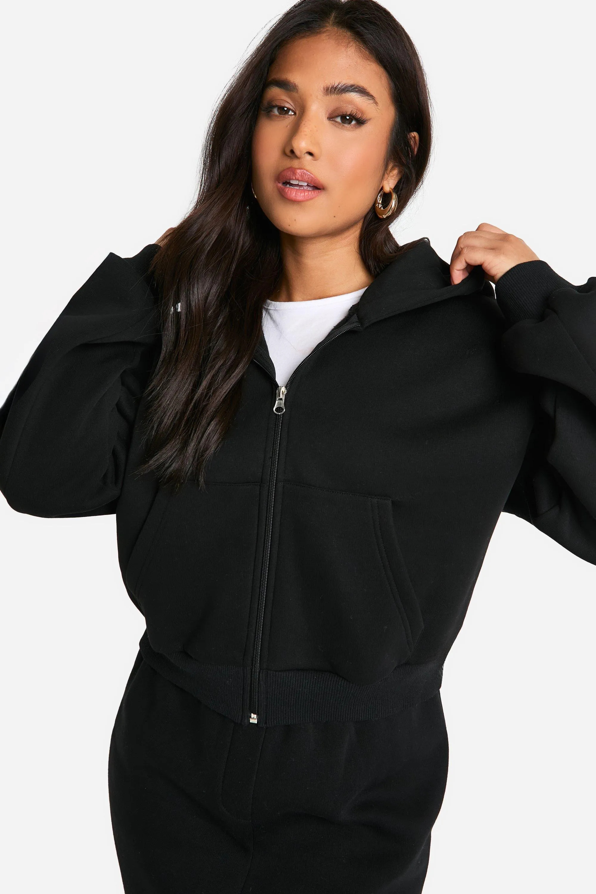 Tracksuits | Petite Zip Through Mini Skirt Tracksuit | boohoo