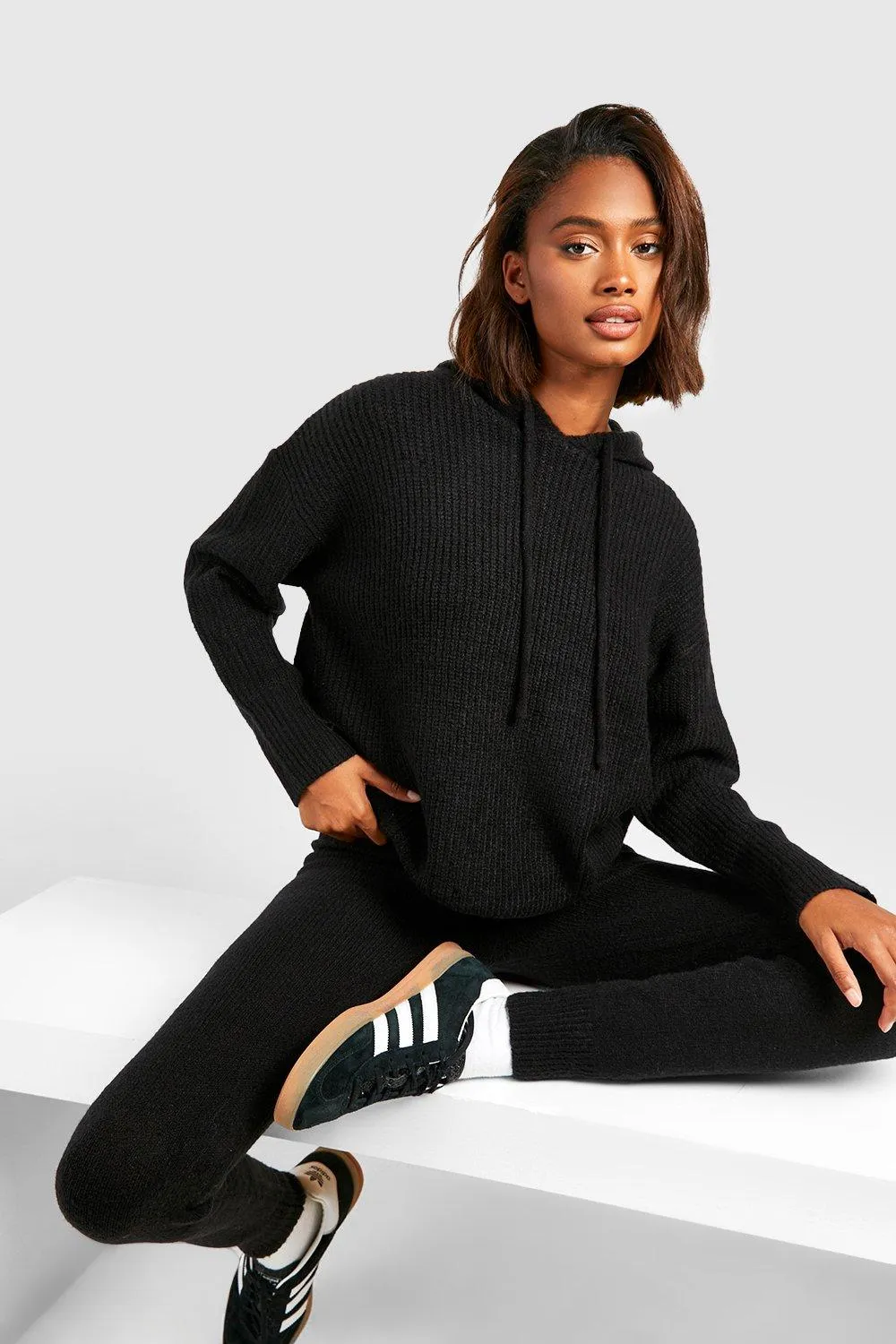 Tracksuits | Soft Knit Hoodie & Trouser Co-ord | boohoo