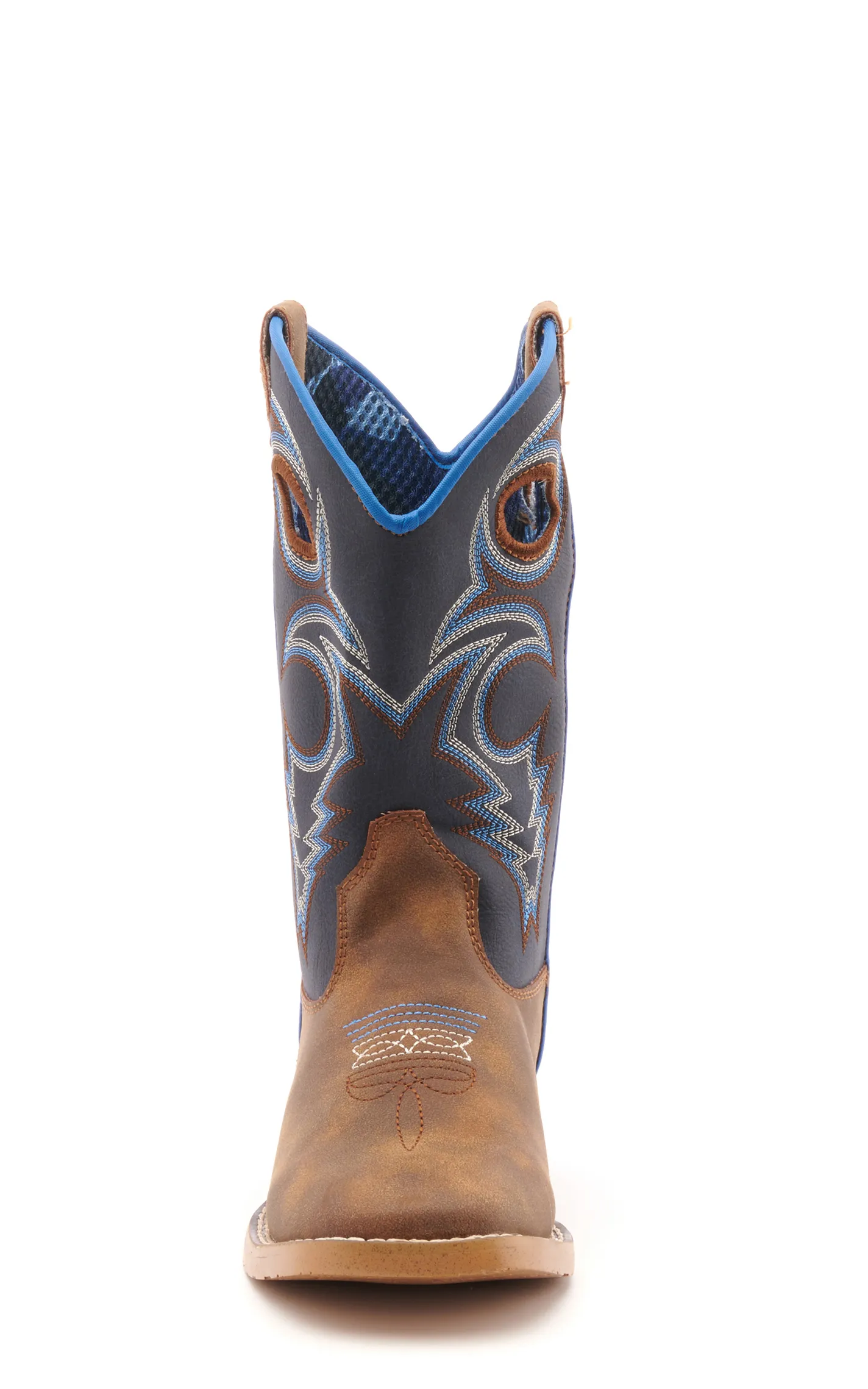 Twister Kids Ben Brown and Navy Square Toe Cowboy Boots