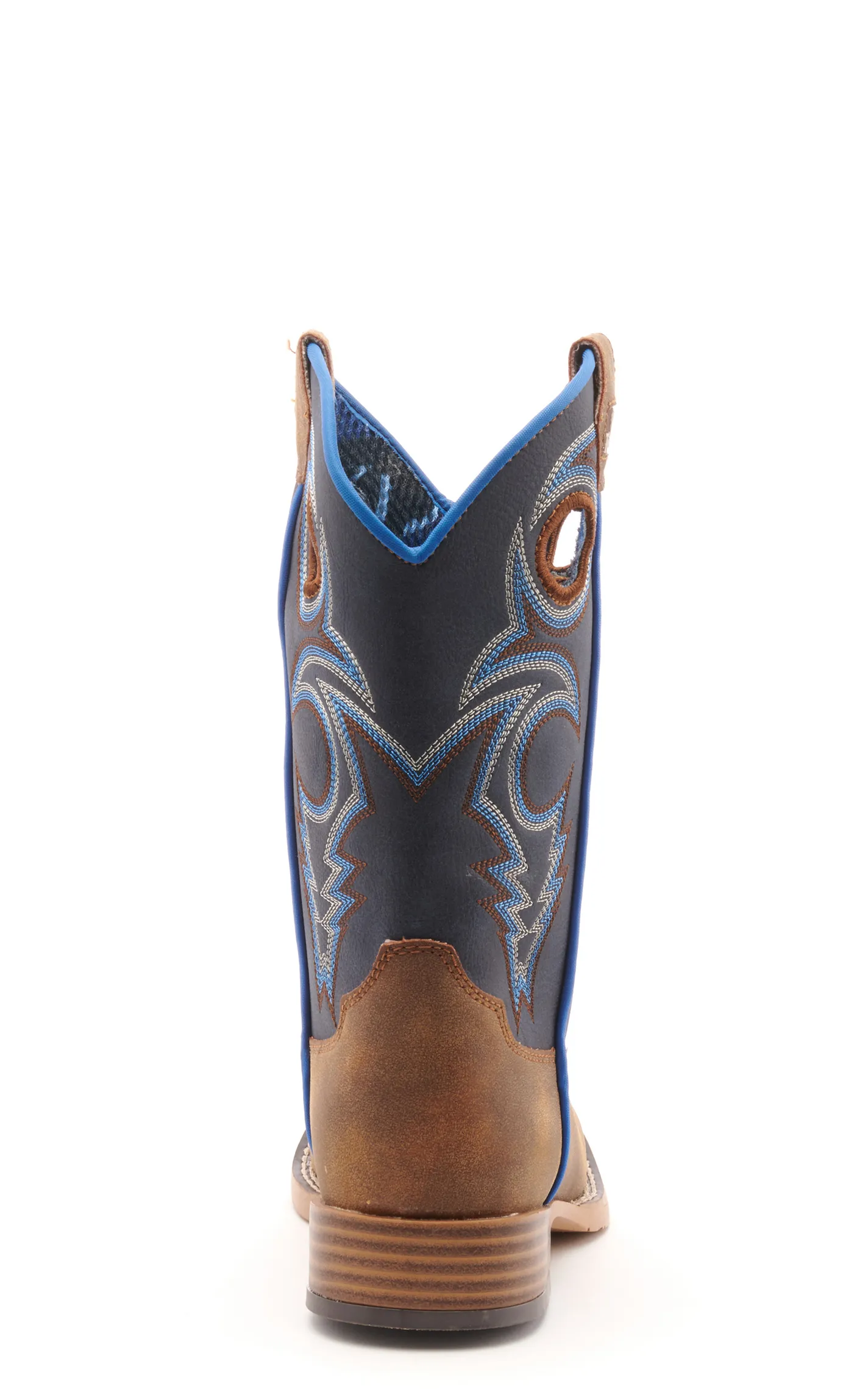 Twister Kids Ben Brown and Navy Square Toe Cowboy Boots