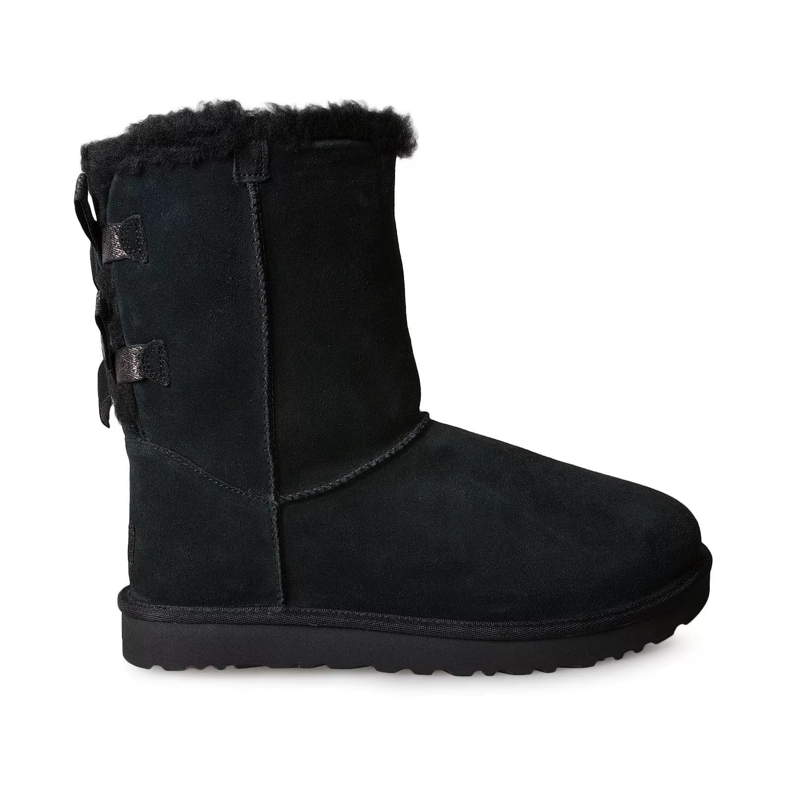 UGG Bailey Bow Sparkler Black Boots - Women's