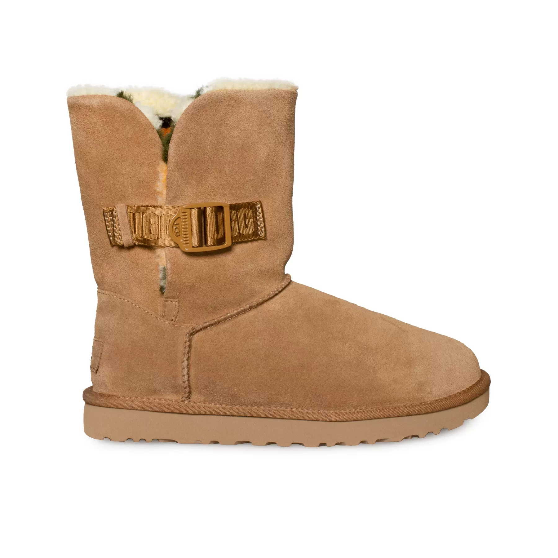 UGG Bailey Buckle Cali Collage Chestnut Olive Boots - Women's