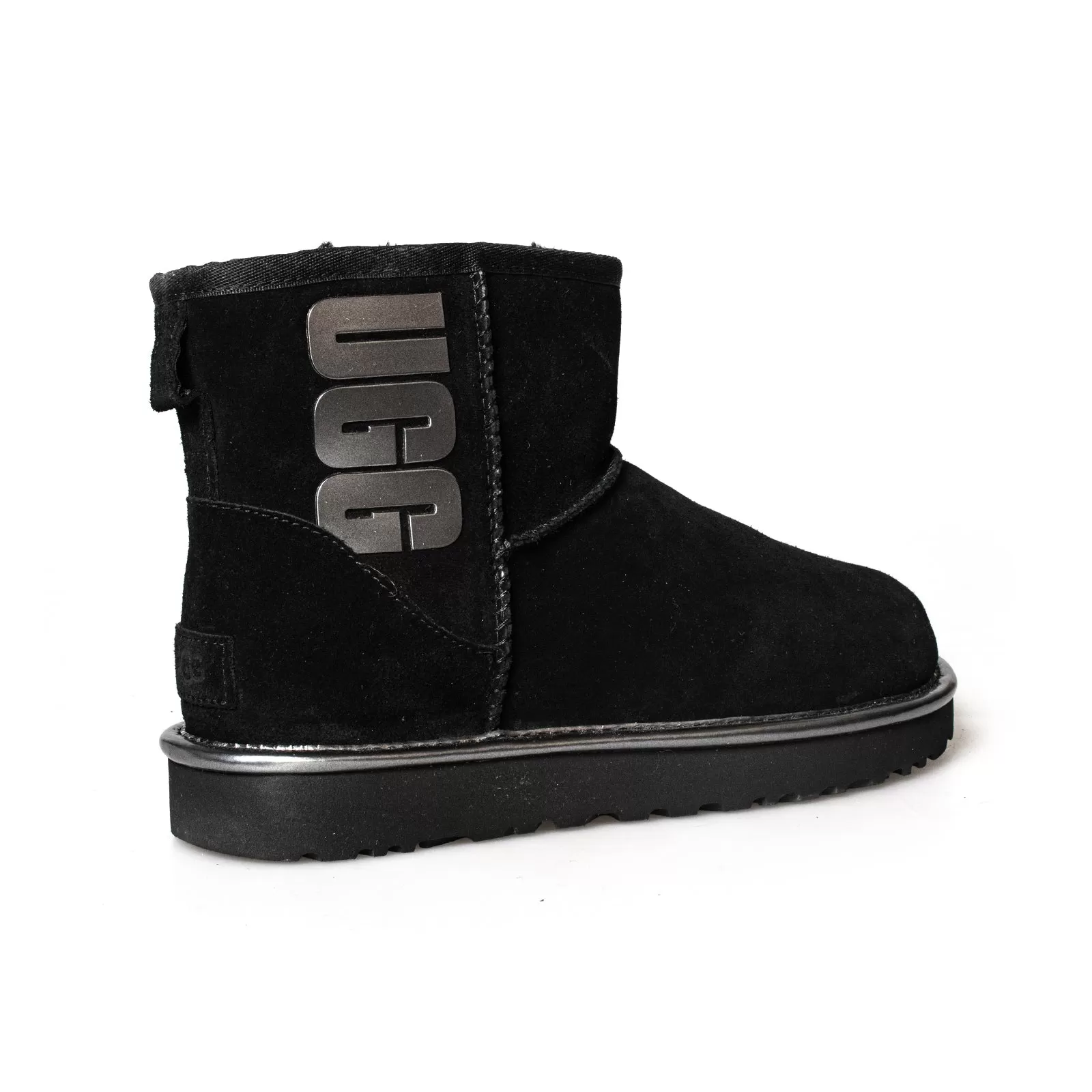 UGG Classic Mini Rubber Logo Black - Women's