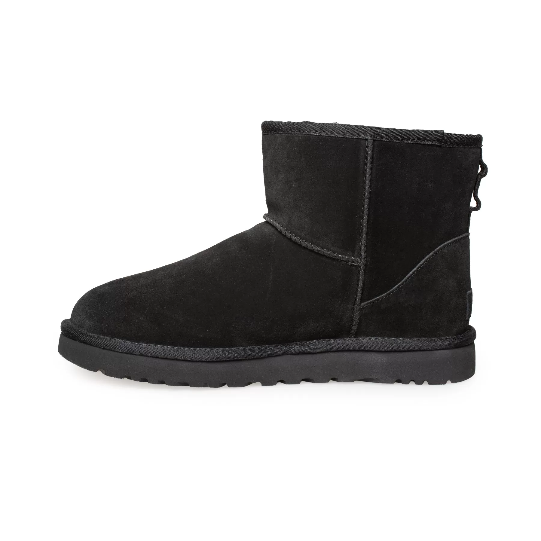 UGG Classic Mini Side Logo Black White Boots - Women's