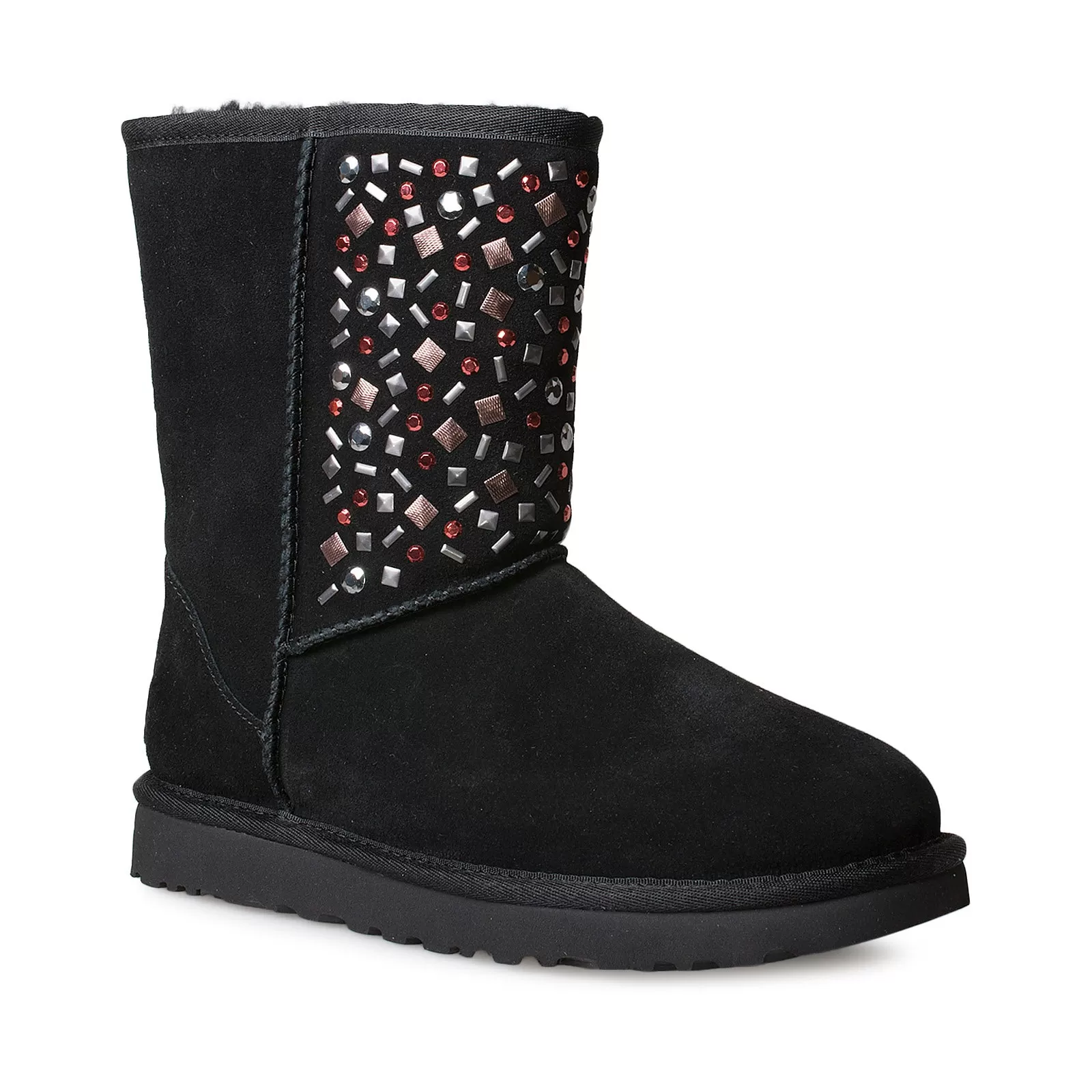 UGG Classic Short II Stud Black Boots - Women's