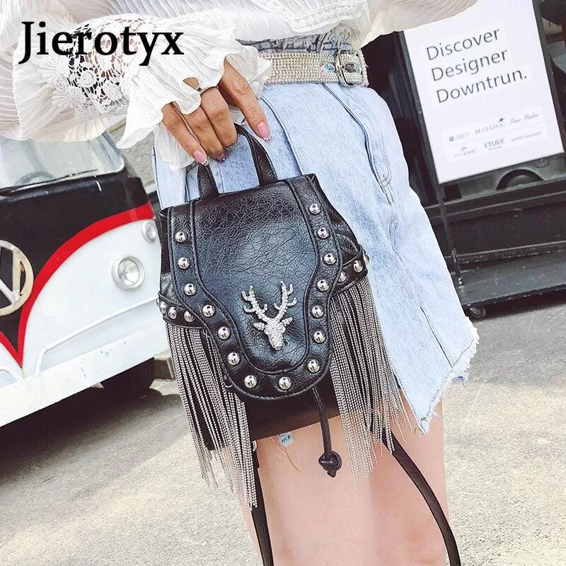 Unleash Your Dark Side with the Gothic Rock Leather Vintage Retro Steampunk Handbag Shoulder Bag