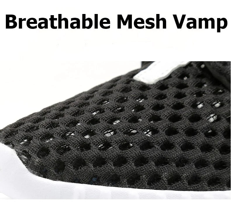 White Breathable Mesh Summer Running Sneaker Shoes for Women