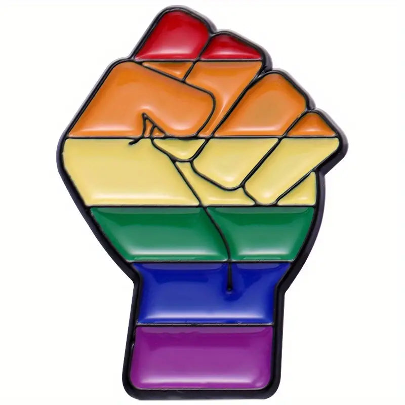 Women Power Fist Pride Flag LGBTQ Enamel Pin (E016)