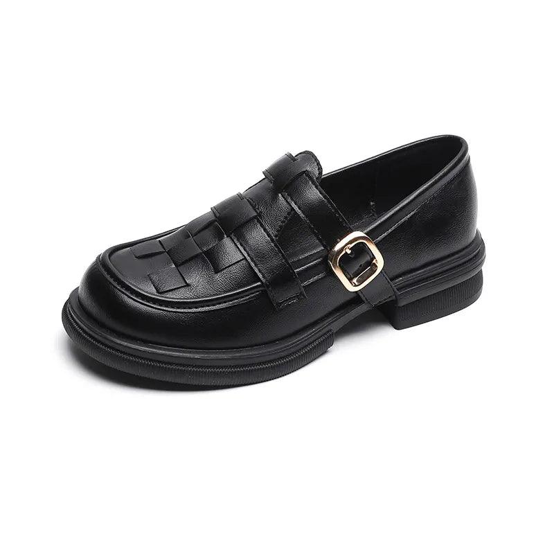 Women's Casual Shoes - WCS1052 Black Leather Loafers