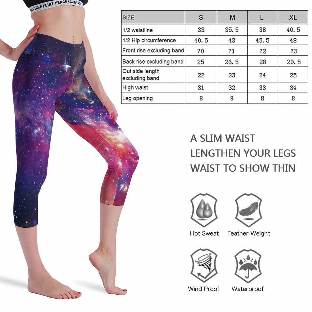 Yoga Leggings Sport Yoga 2/3 Freizeithose Damen / Frauen Voll-Druck (Multi-Image-Design) aus komfortablen Stretchmaterial selbst