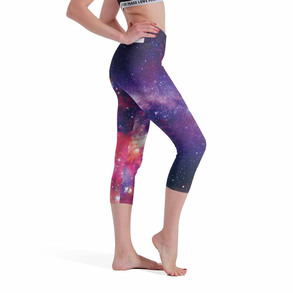 Yoga Leggings Sport Yoga 2/3 Freizeithose Damen / Frauen Voll-Druck (Multi-Image-Design) aus komfortablen Stretchmaterial selbst