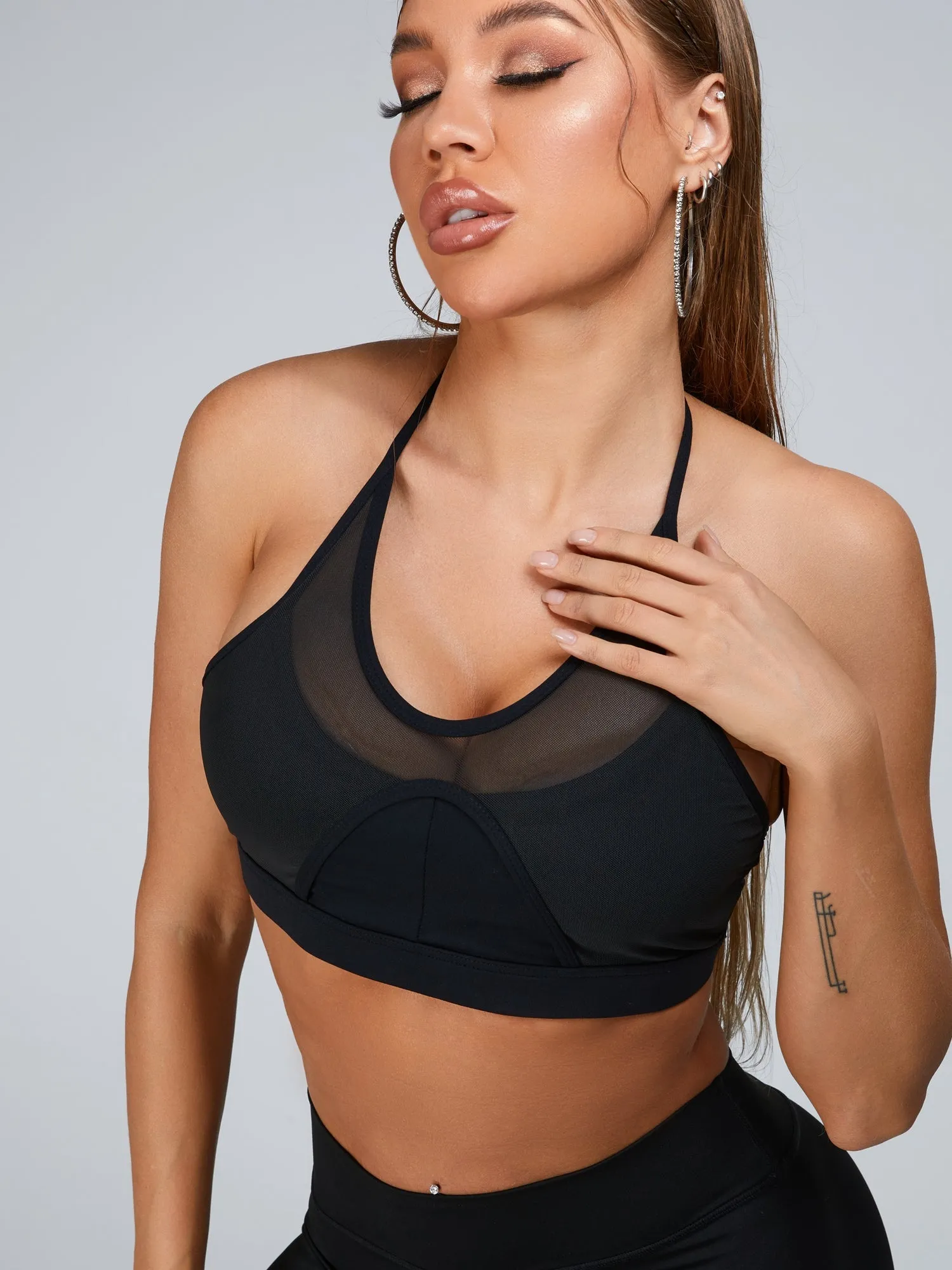 ZASUWA Female Sexy Mesh Sports Bras